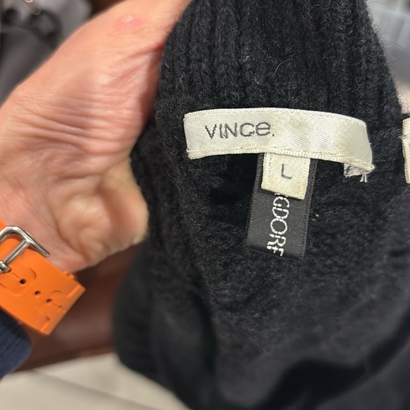 Stunning Vince knit alpaca/wool blend sweater in deep grey/blackeuc - Picture 7 of 7